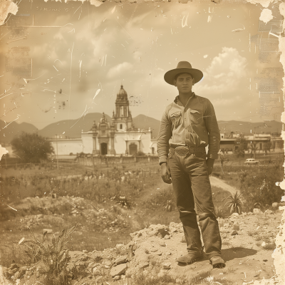 Sepia Vintage Photo in Ojinaga, Mexico