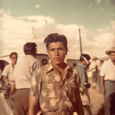 Vintage Mexican Man in Ojinaga