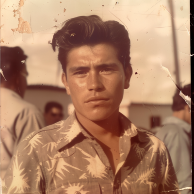 Vintage Mexican man in Ojinaga, Mexico