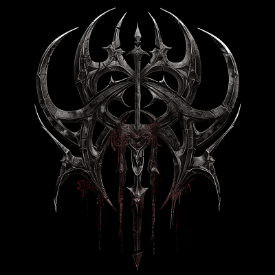 Abstract Heavy Metal Logo with Detail