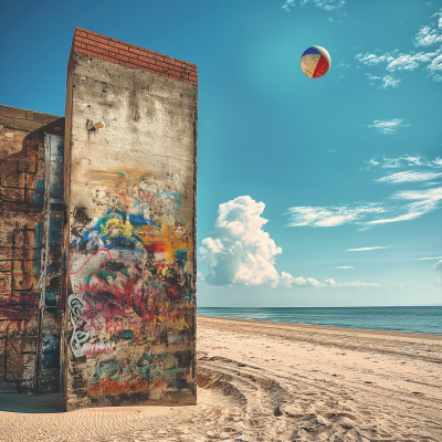Graffiti on Beach Wall