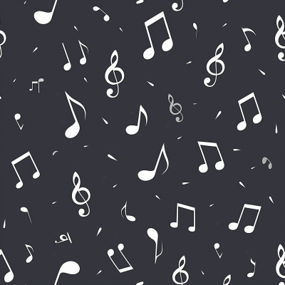 Scattered Music Notes