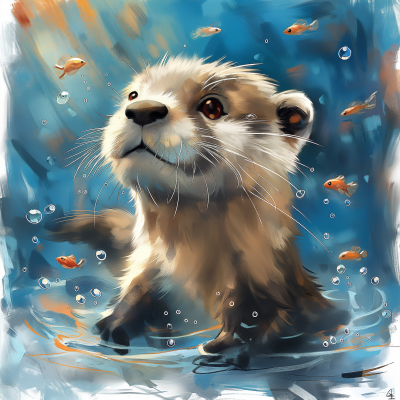 Otter in Water
