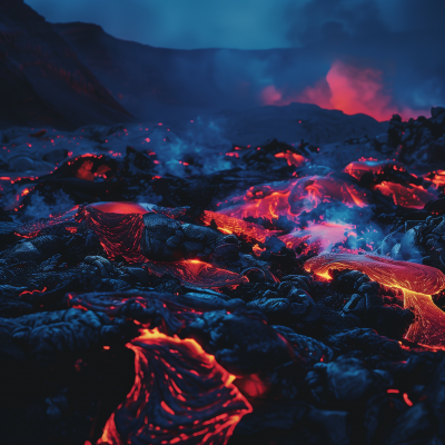 Glowing Lava Field