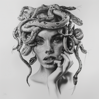 Majestic Medusa Illustration