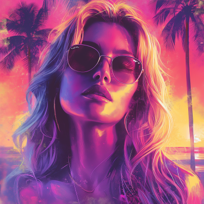 Synthwave Sunset Poster
