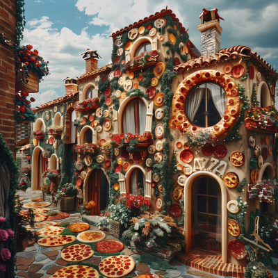 Pizza-themed Fantastical Building