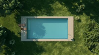 Overhead View of In-Ground Pool
