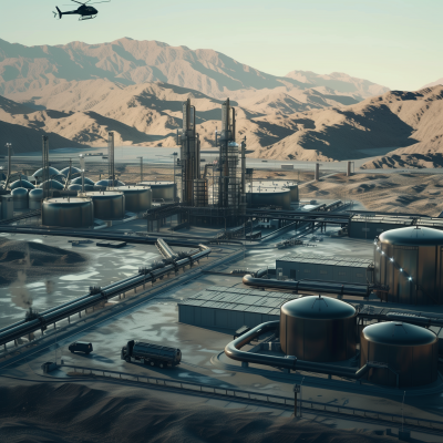 Futuristic Oil Factory in Saudi Arabia