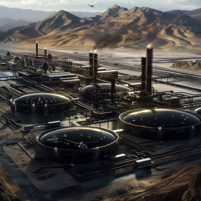 Futuristic Oil Factory