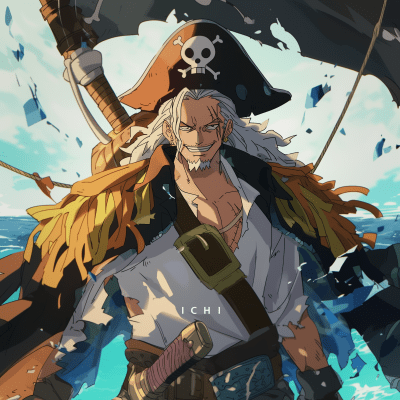 Pirate Anime Illustration with Text