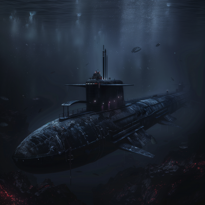 Underwater Submarine Scene
