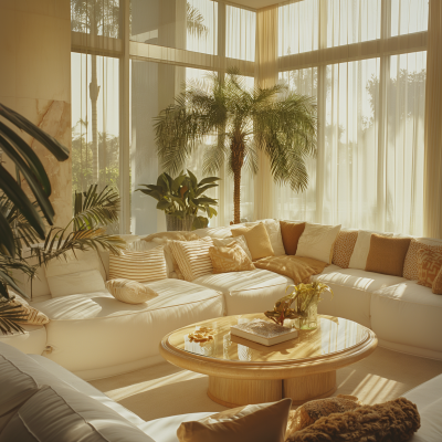 1980s Miami Style Living Room