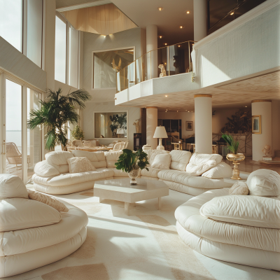 Luxury Living Room in Miami 1980’s