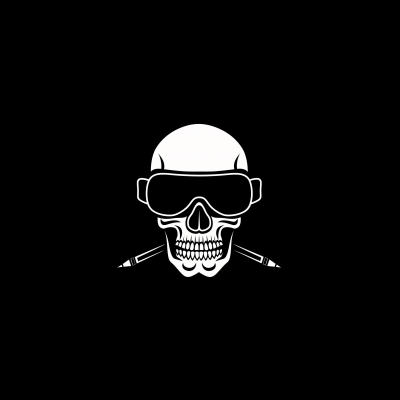 Abstract Pirate Skull Logo Design