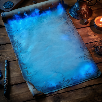 Blank Blue-themed Page for Abjuration Magic Dungeons and Dragons