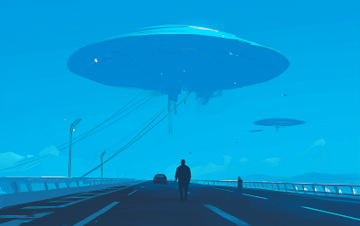 Futuristic Flying Saucers