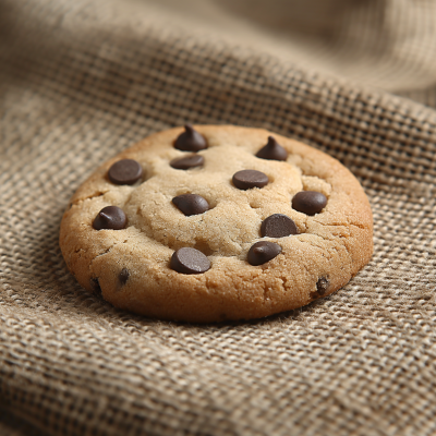Linen Background with Cookie