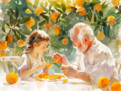 Peeling Oranges with Grandfather