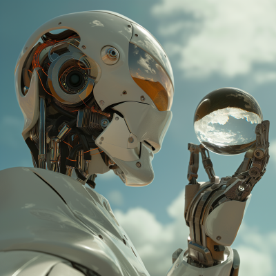 Robot and Reflective Sphere