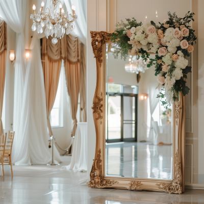 Elegant Wedding Mirror in Foyer