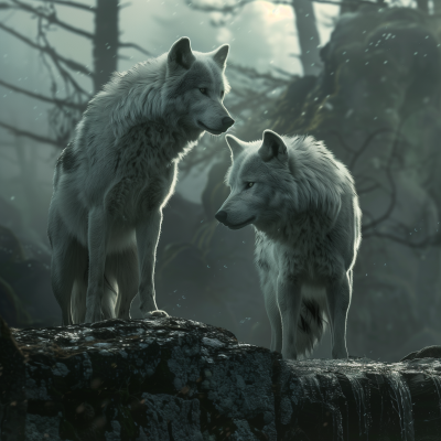 Misty Forest Wolves