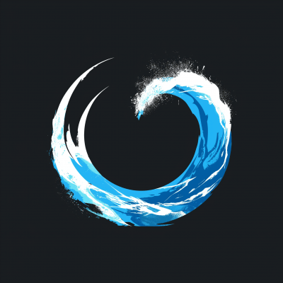 Wave Letter Logo