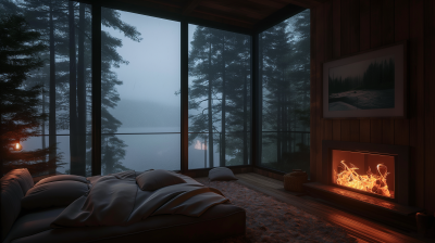 Cozy Lakeside Bedroom