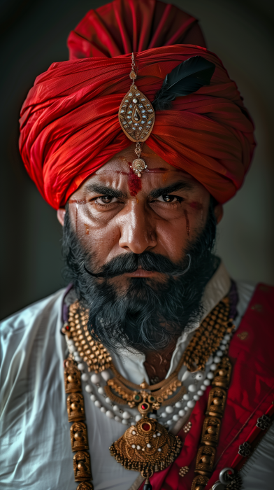 Indian Rajasthan King Portrait