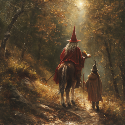 Wizard and Apprentice in the Forest