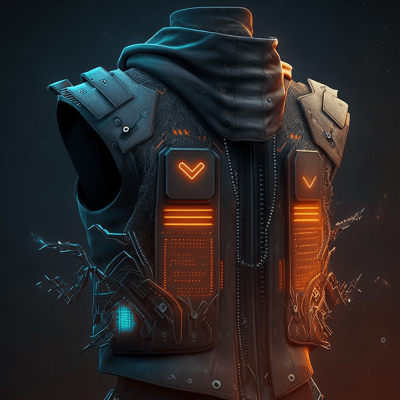 Cyberpunk Vest with Touch Screens