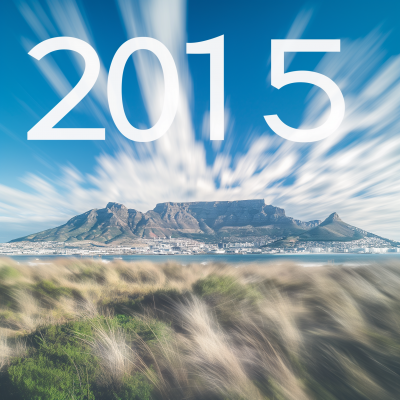 Abstract Cape Town Scene with 2015 Text Overlay