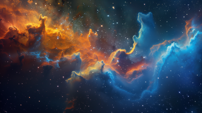 Orange and Blue Nebula