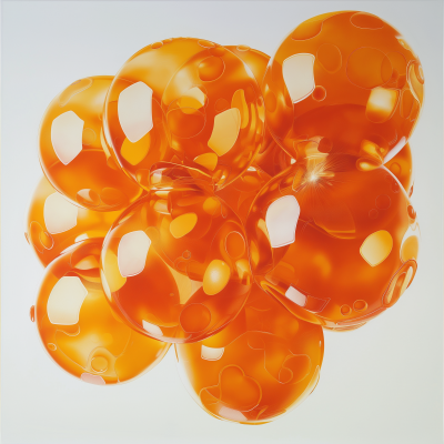 Translucent Orange Balloons