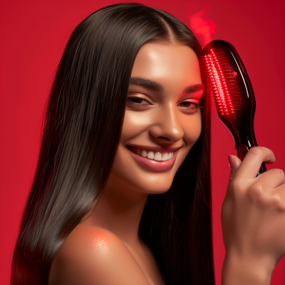 LED Hair Therapy Steam Brush