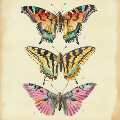 Butterfly Scientific Illustration
