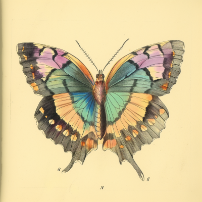 Butterfly Scientific Illustration