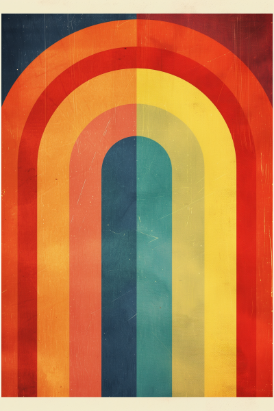 Minimalist Rainbow Poster Design