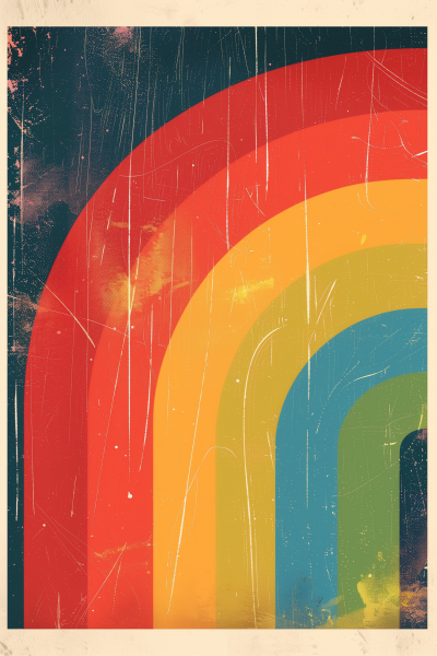 Minimalist Rainbow Poster Design