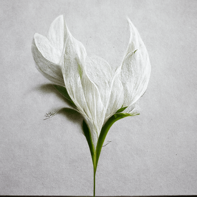 White Lily Minimalistic Artwork