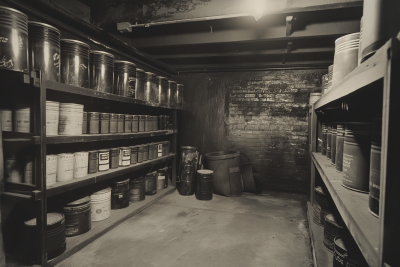Vintage Secret Room with Paint Cans