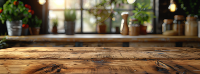 Empty Wooden Table Mockup