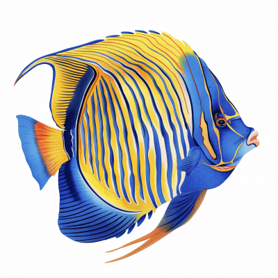 Vibrant Angelfish Illustration