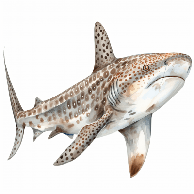 Whale Shark Watercolor Illustration