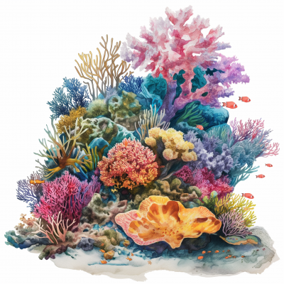 Colorful Coral Reef Ecosystem