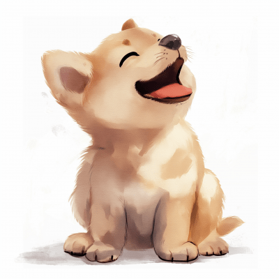 Happy Puppy Illustration