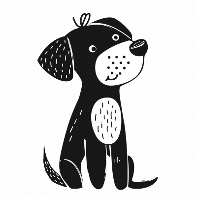 Simple Puppy Vector Illustration