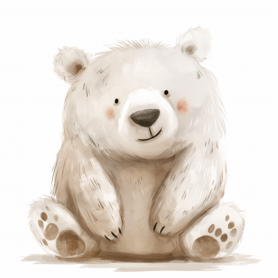 Pastel Bear Illustration