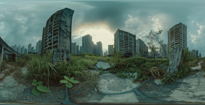 Apocalyptic Destroyed City Panorama