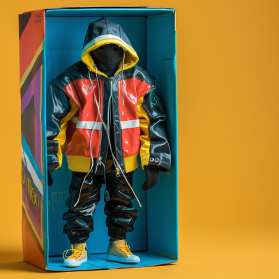 Hooded DJ Action Figure in 80s Toy Packaging